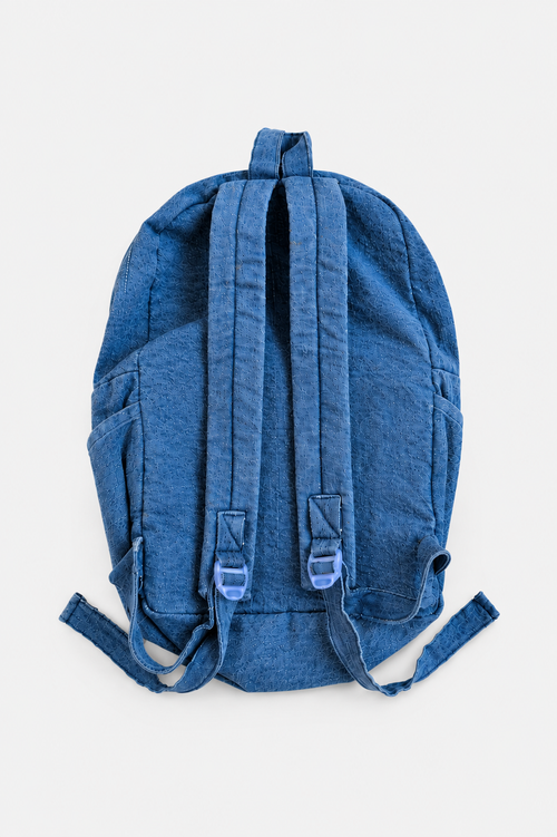 Blue Washed Denim Backpack