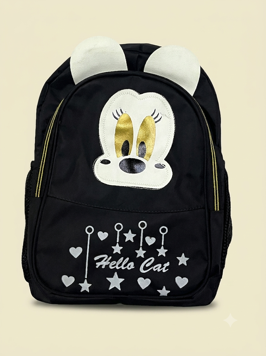Kids Cartoon Backpack – Black
