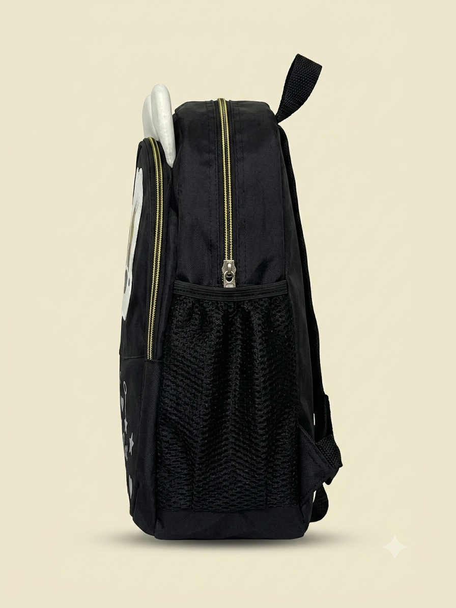 Kids Cartoon Backpack – Black